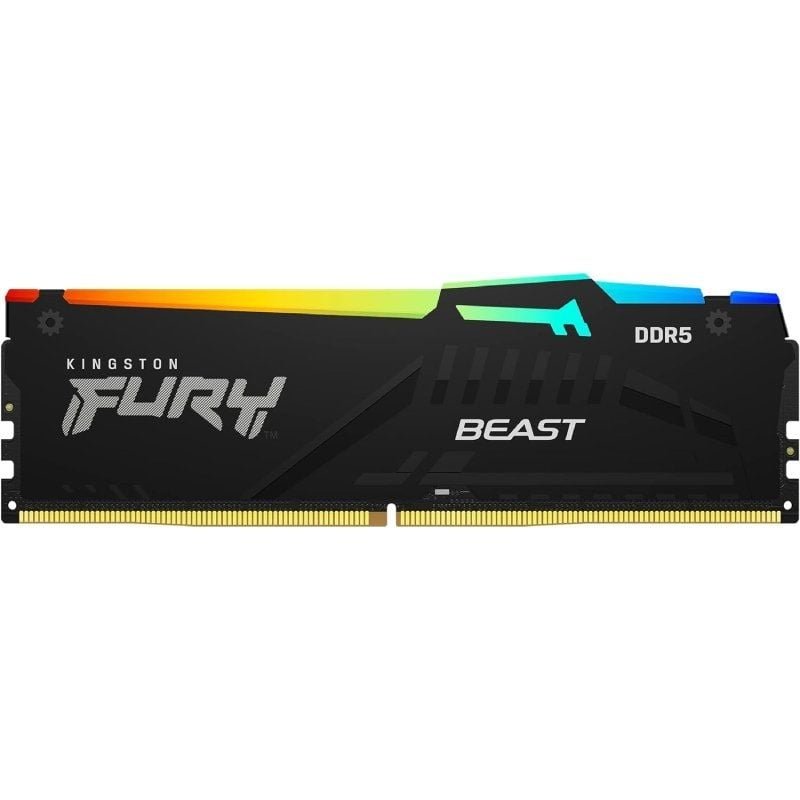 Memoria RAM Kingston FURY Beast RGB 32GB/ DDR5/ 6000MHz/ 1.35V/ CL36/ DIMM