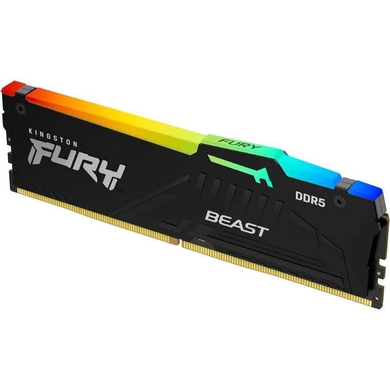 Memoria RAM Kingston FURY Beast RGB 32GB/ DDR5/ 6000MHz/ 1.35V/ CL36/ DIMM
