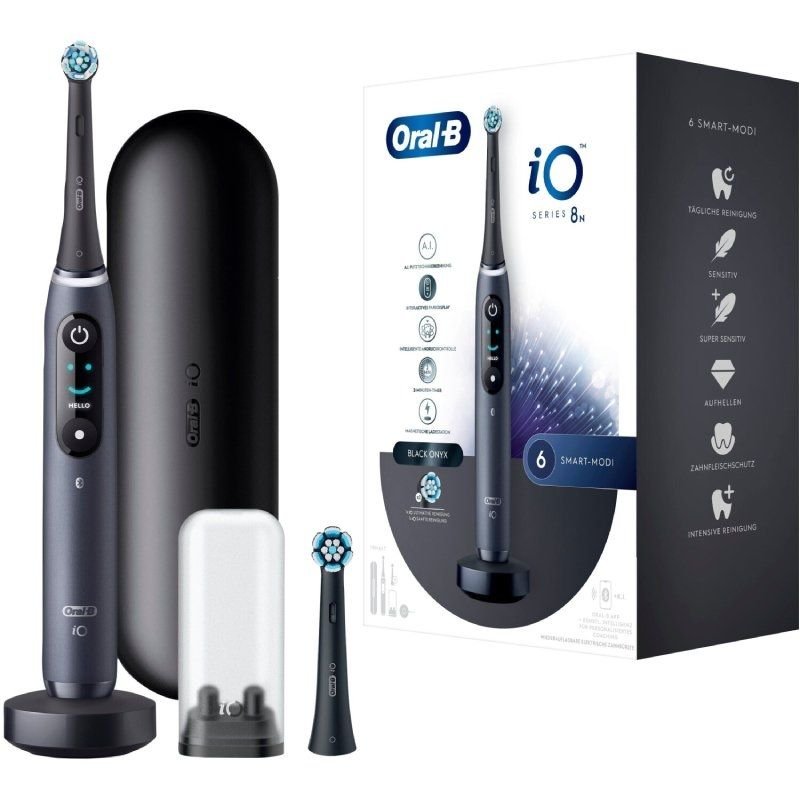 Cepillo Dental Braun Oral-B iO 8N/ Incluye 1 Recambios/ Negro