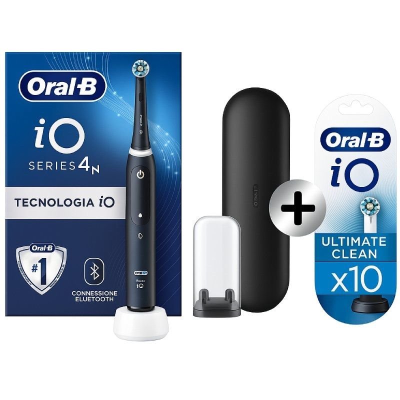 Cepillo Dental Braun Oral-B iO 4N/ Incluye 10 Recambios/ Negro