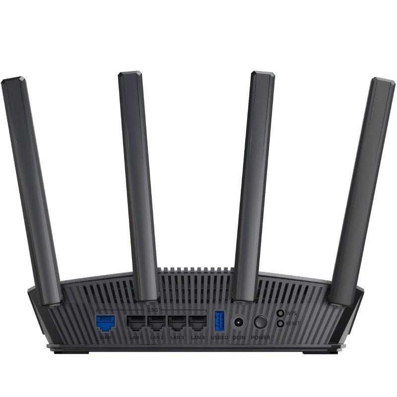 Router Inalámbrico Asus RT-BE82U/ WiFi 7/ 6500Mbps/ 2.4GHz 5GHz/ 4 Antenas/ WiFi 802.11be/ax/ac/n/a/ - n/b/g