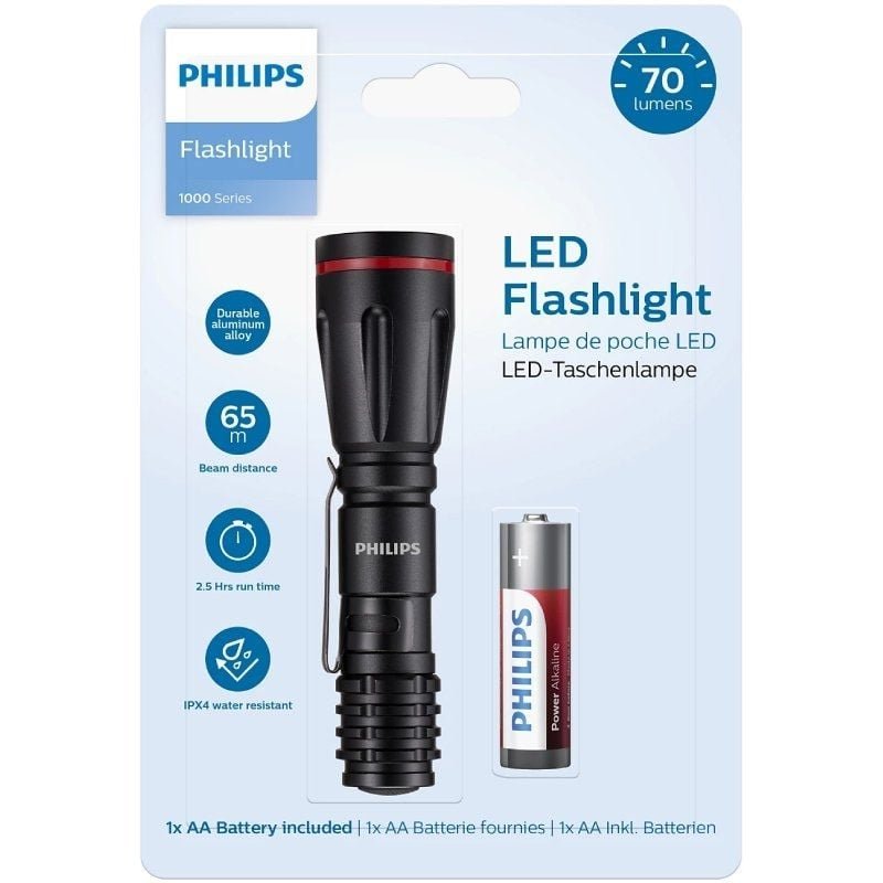 Linterna Philips SFL1000P/ 70 Lúmenes/ 1 pilas *AA