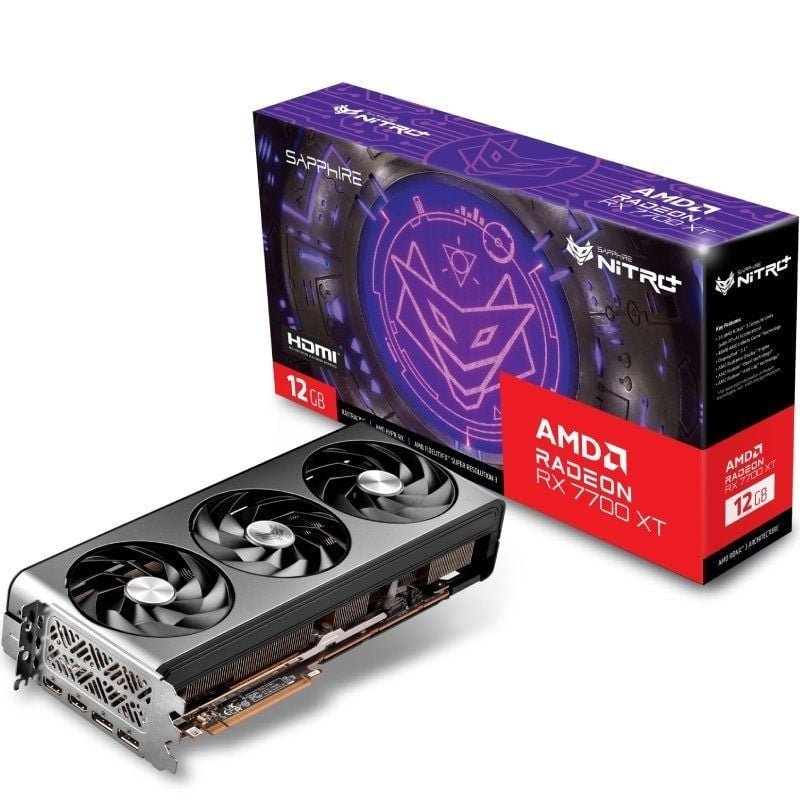 Tarjeta Gráfica Sapphire Nitro+ Radeon RX 7700 XT Gaming OC/ 12GB GDDR6
