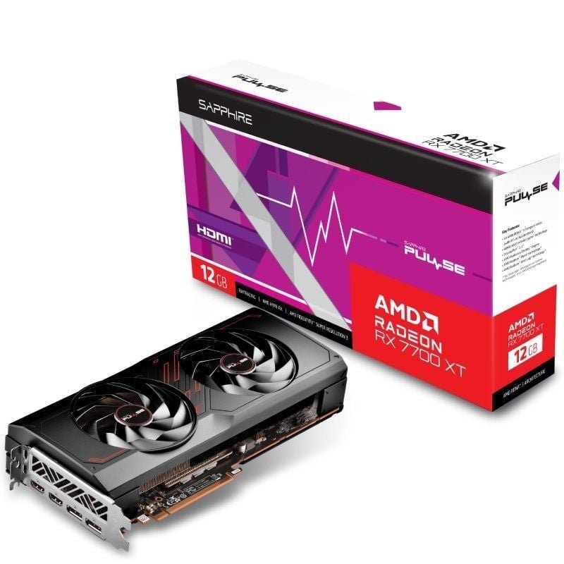 Tarjeta Gráfica Sapphire PULSE Radeon RX 7700 XT Gaming/ 12GB GDDR6