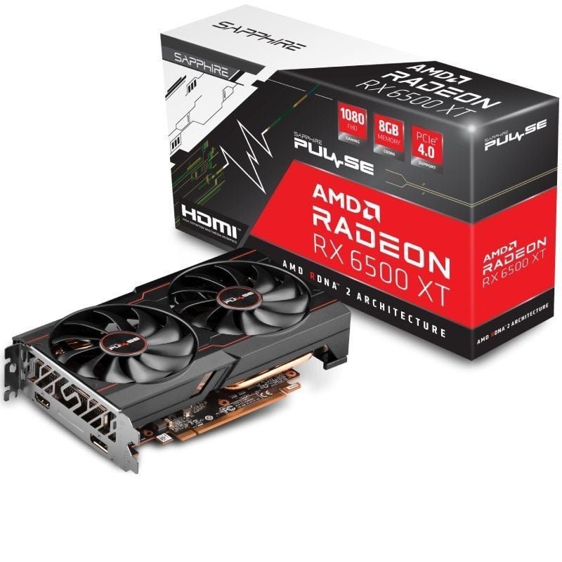 Tarjeta Gráfica Sapphire PULSE Radeon RX 6500 XT Gaming OC/ 8GB GDDR6