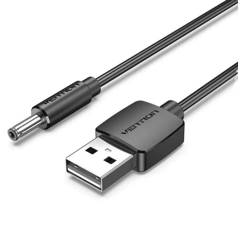 Cable Alimentación Vention CEXBD/ USB Macho - DC 5.5mm Macho/ 50cm/ Negro
