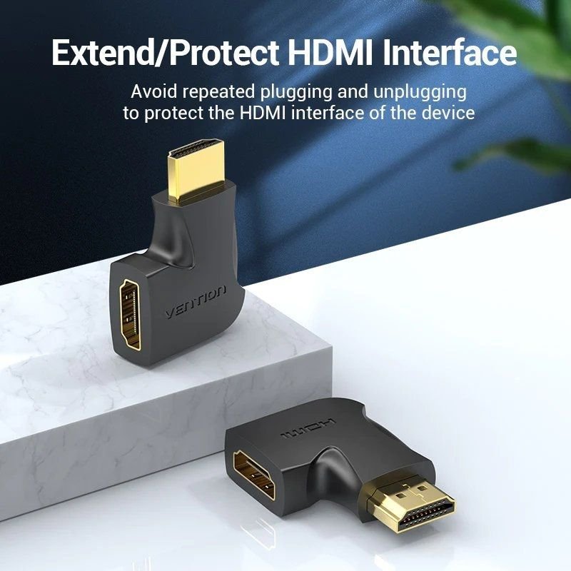 Adaptador HDMI 4K 270º Vention AIQB0-2/ HDMI Macho - HDMI Hembra/ Pack 2 Uds