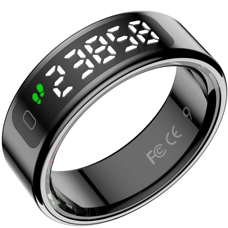 Anillo Inteligente Leotec Kör Mau Smart Ring Talla 10/ Ø20mm/ Notificaciones/ Frecuencia Cardíaca/ Negro