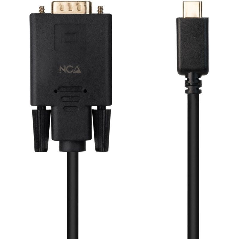 Cable Conversor Nanocable 10.15.5202/ USB Tipo-C Macho -VGA Macho/ 1.8m/ Negro