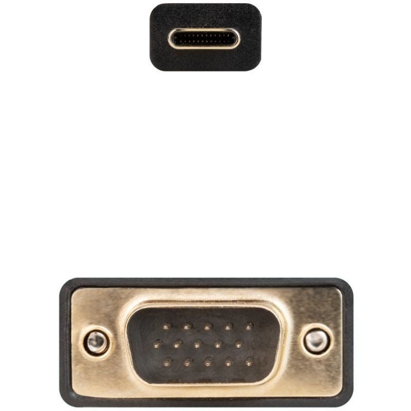 Cable Conversor Nanocable 10.15.5202/ USB Tipo-C Macho -VGA Macho/ 1.8m/ Negro