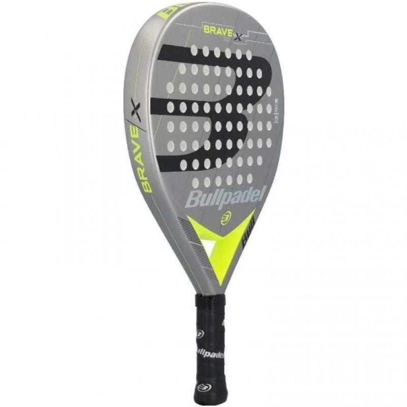 Pala de Pádel Bullpadel Brave 3.0 2021/ Gris y Amarilla