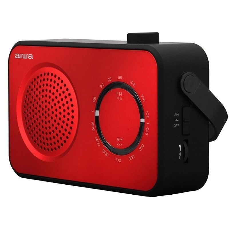 Radio Portátil Aiwa R-190RD/ 2W/ con Cable/ a Pilas/ Roja