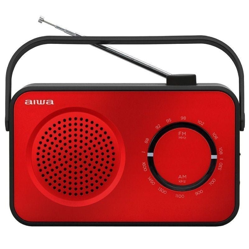 Radio Portátil Aiwa R-190RD/ 2W/ con Cable/ a Pilas/ Roja