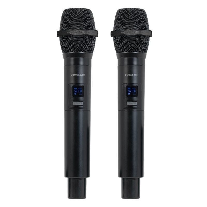 Micrófono Inalámbrico Doble Mano UHF Fonestar SONAIR-2M/ Incluye Receptor