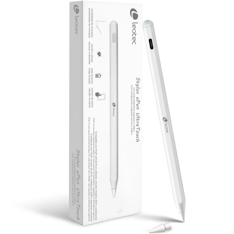 Lápiz Electrónico Leotec LESTP06W Stylus ePen UltraTouch para Android, IOS y Windows/ Blanco