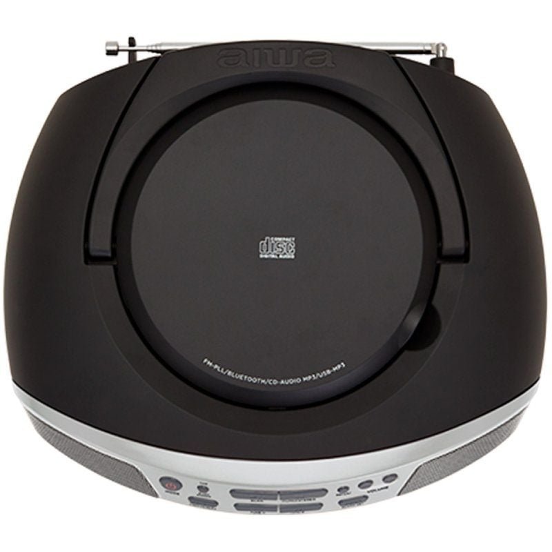 Radio CD Aiwa BoomBox BBTU-400SL/ 6W/ con Cable/ a Pilas/ Plateada