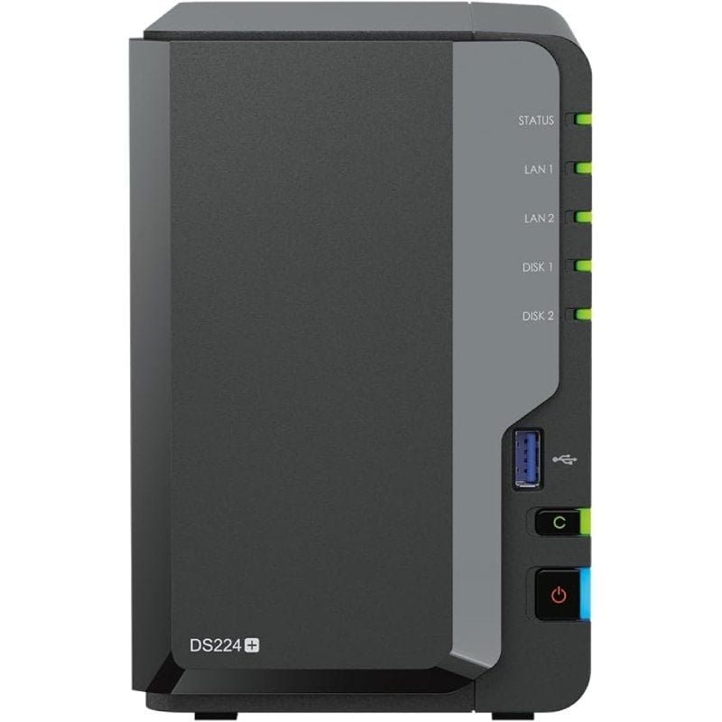 NAS Synology Diskstation DS224+/ 2 Bahías 3.5"- 2.5"/ 6GB DDR4/ Formato Torre