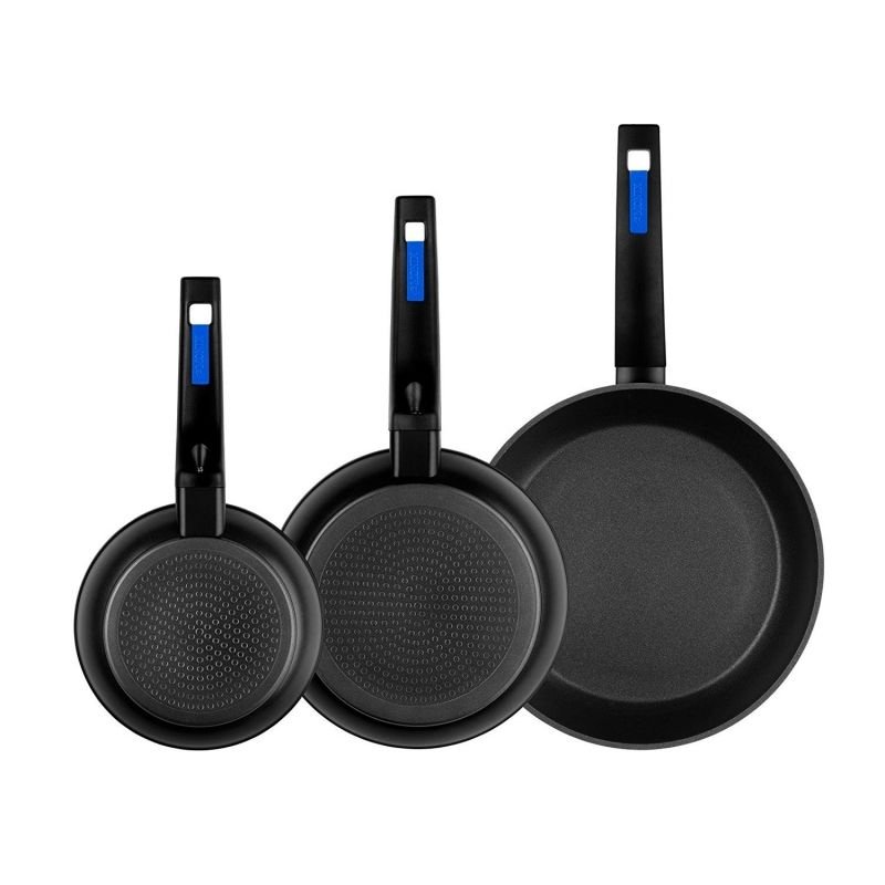 Pack 3 Sartenes Monix M811200/ Ø18/Ø22/Ø26/ Aluminio forjado