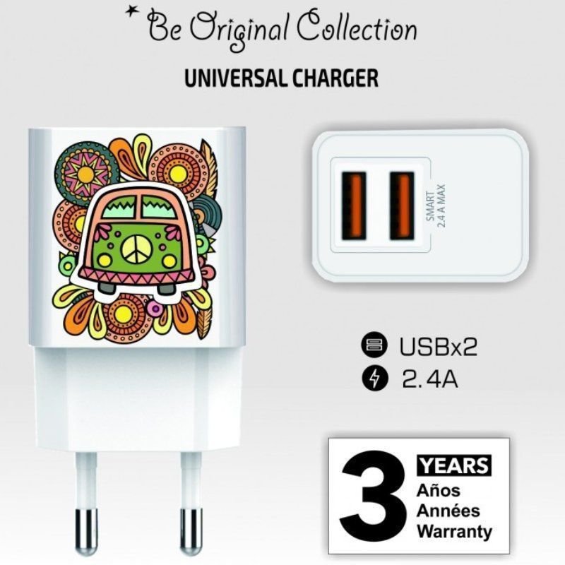 Cargador de Pared Tech One Tech Green Camper TEC2503/ 2xUSB/ 12W