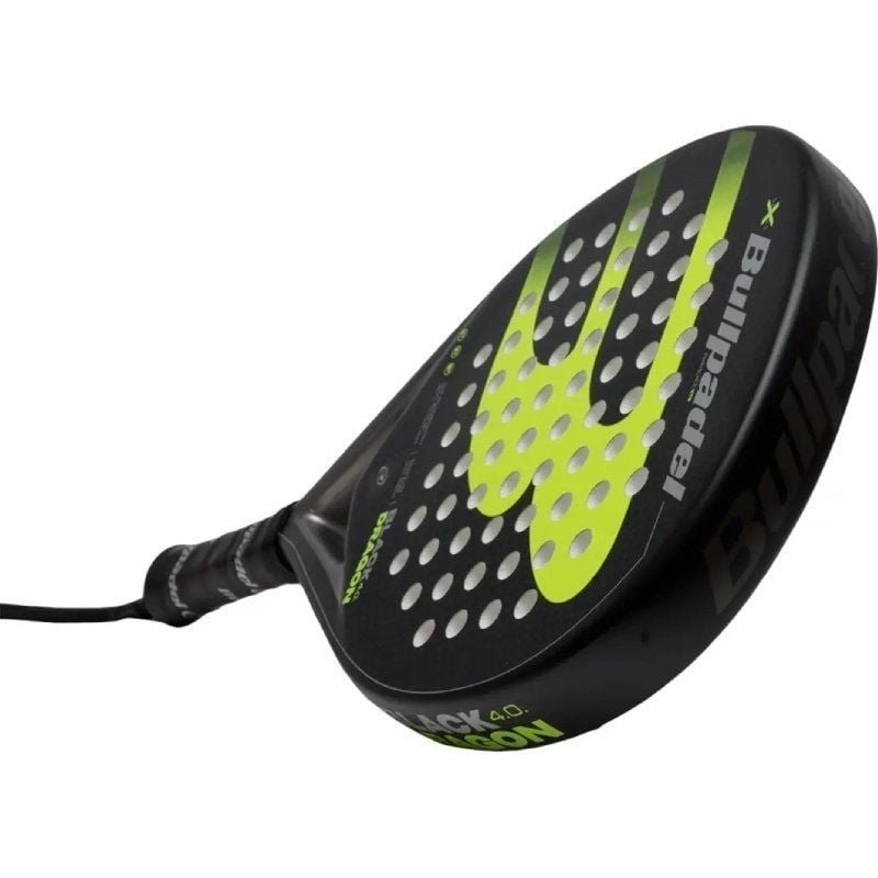 Pala de Pádel Bullpadel Black Dragon 4.0/ Negro y Verde