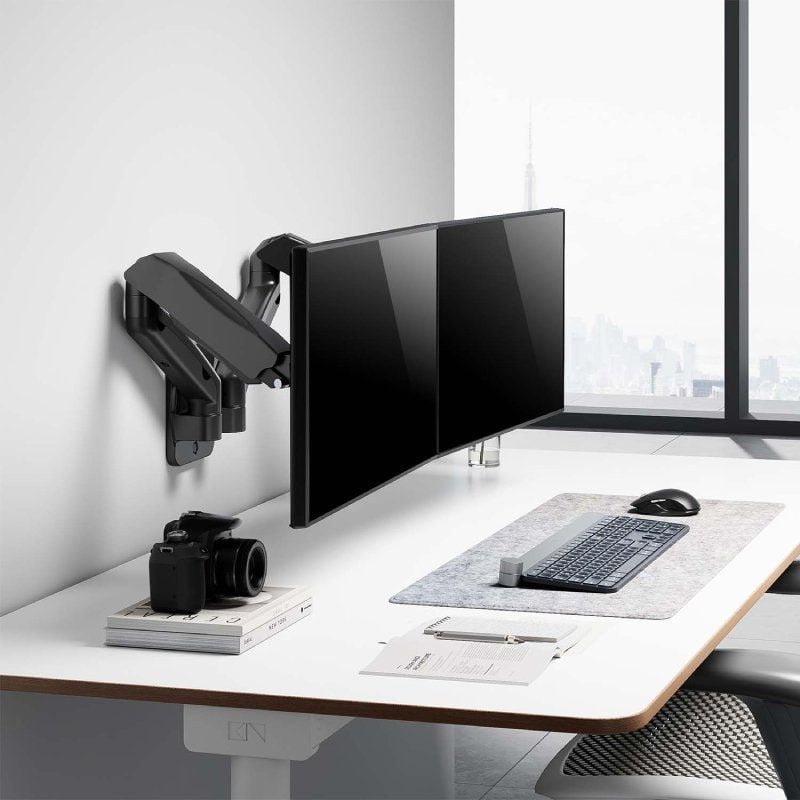 Soporte de Pared para 2 Monitores o TV Aisens WT32TSR-225/ Giratorio/ Inclinable/ hasta 9kg