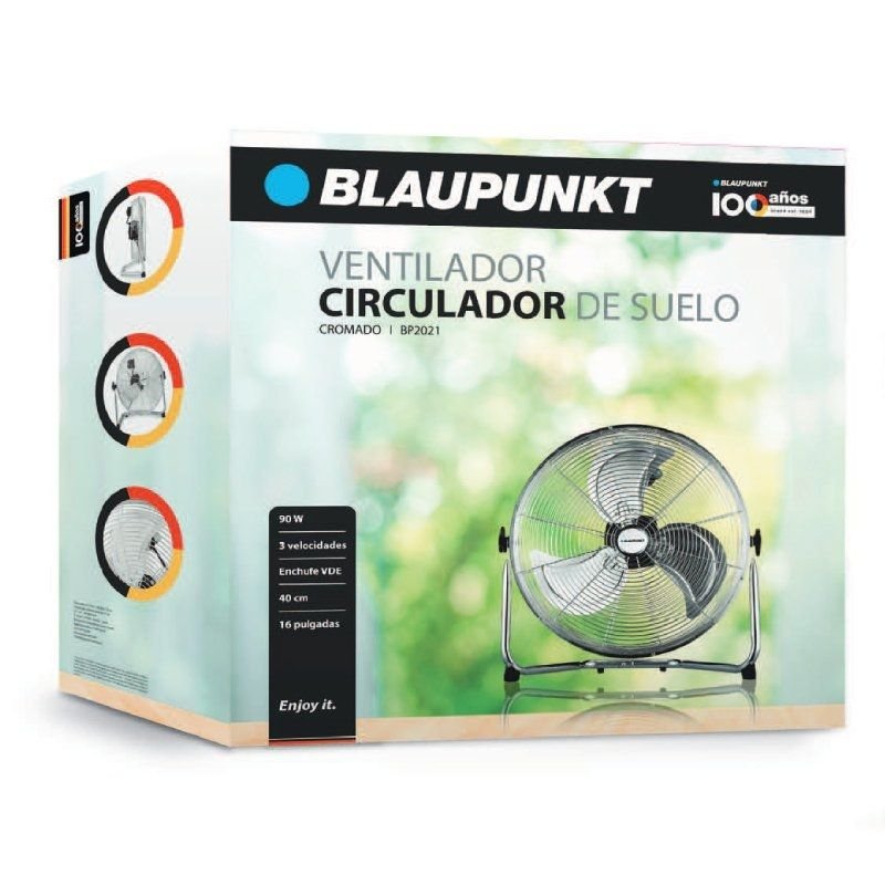 Ventilador de Suelo Blaupunkt Industrial BP2021/ 90W/ Aspas 40cm/ 3 velocidades
