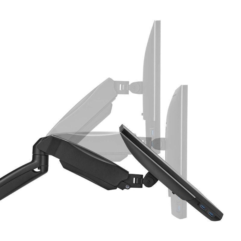 Soporte de Pared para 2 Monitores o TV Aisens WT32TSR-225/ Giratorio/ Inclinable/ hasta 9kg
