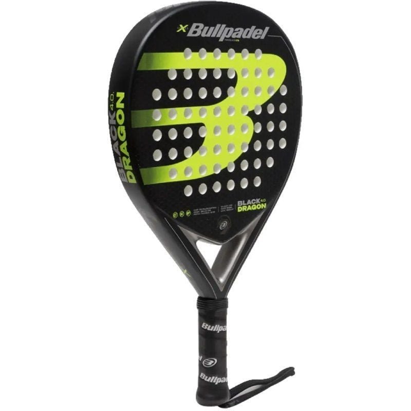 Pala de Pádel Bullpadel Black Dragon 4.0/ Negro y Verde