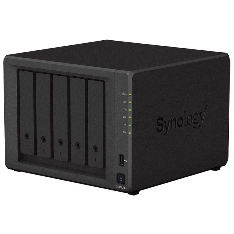 NAS Synology Diskstation DS1522+/ 5 Bahía 3.5"- 2.5"/ 16GB DDR4/ Formato Torre