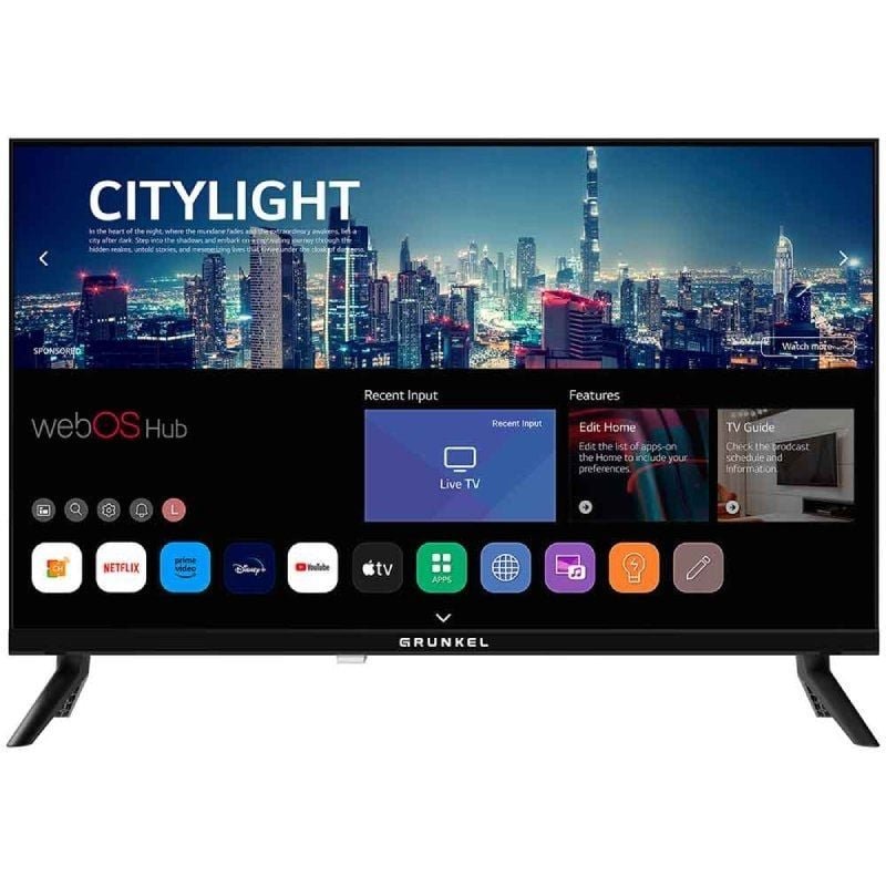 Televisor Grunkel LED-24PBW 24"/ HD/ Smart TV/ WiFi