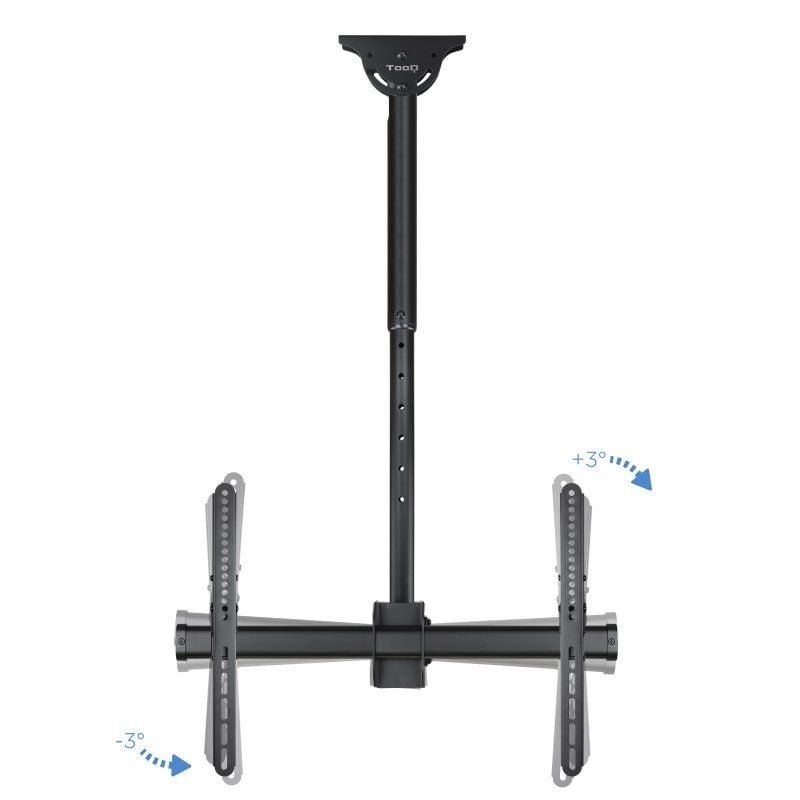 Soporte de Techo Giratorio/ Inclinable/ Nivelable TooQ LPCE1170TSLI-B para TV de 37-70"/ hasta 50kg