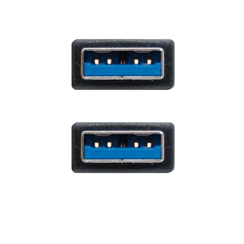 Cable USB 3.0 Nanocable 10.01.1001-BK/ USB Macho - USB Macho/ 1m/ Negro