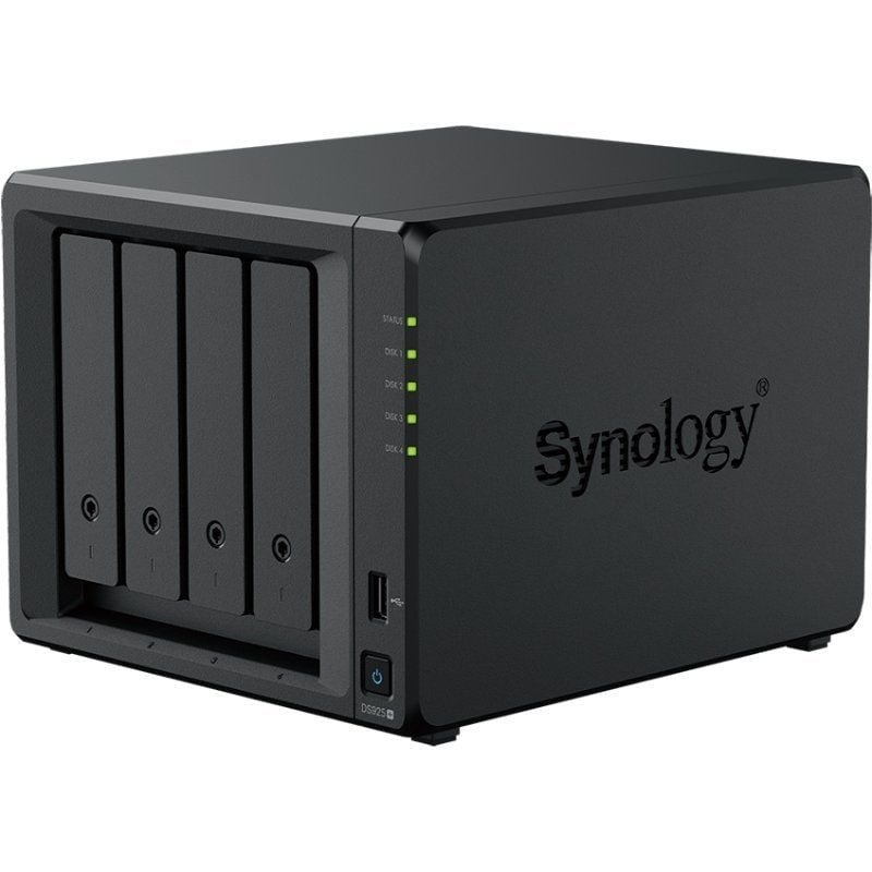 NAS Synology Diskstation DS925+/ 4 Bahías 3.5"- 2.5"/ 8GB DDR4/ 16TB/ Formato Torre