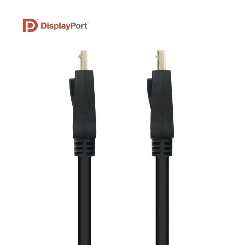 Cable Displayport 1.4 8K Nanocable 10.15.2501/ Displayport Macho - Displayport Macho/ 1m/ Certificado/ Negro