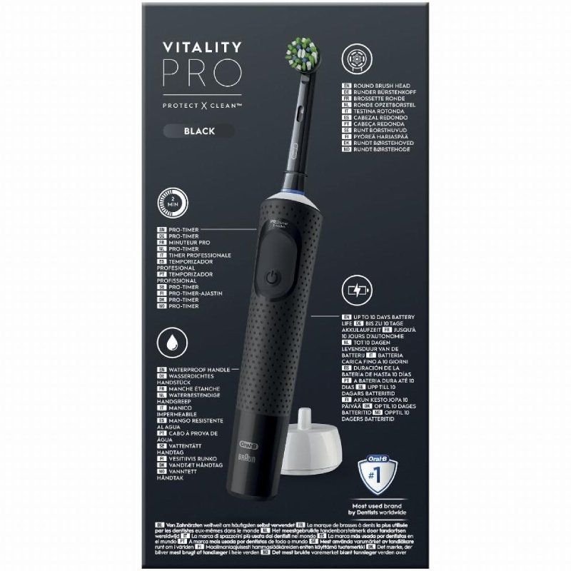 Cepillo Dental Braun Oral-B Vitality Pro/ Negro