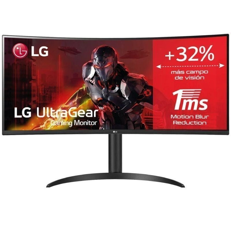 Monitor Gaming Ultrapanorámico Curvo LG UltraGear 34WP65CP-B 34"/ WQHD/ 1ms/ 160Hz/ VA/ Multimedia/ Negro
