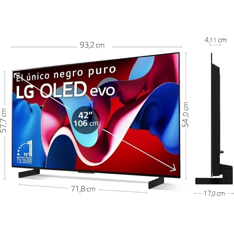 Televisor LG OLED Evo 42C44LA 42"/ Ultra HD 4K/ Smart TV/ WiFi