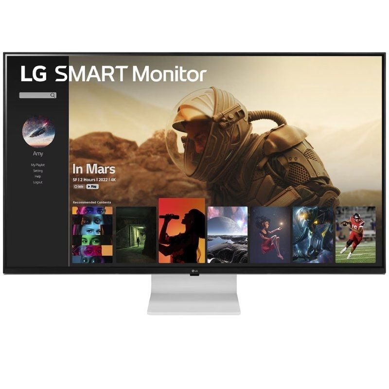 Smart Monitor LG 43SQ700S-W 42.5"/ 4K/ Multimedia/ Smart TV/ Blanco