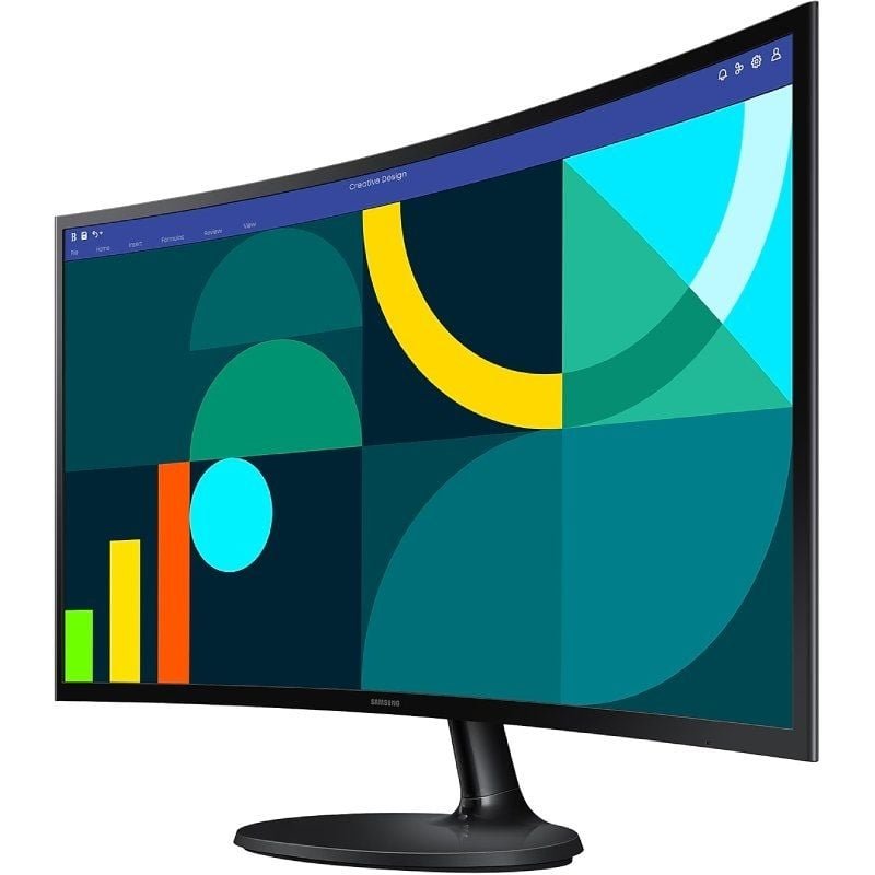 Monitor Profesional Curvo Samsung Essential Monitor S3 S36GD S27D360GAU/ 27"/ Full HD/ Negro