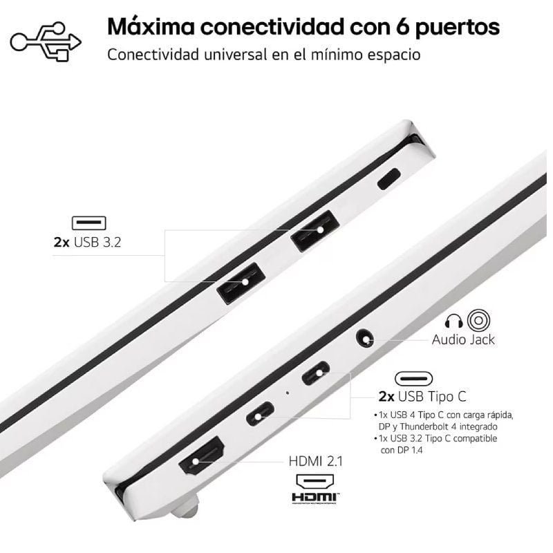 Portátil LG Gram 15Z90S-G AA74B Intel Core Ultra 7-155H/ 16GB/ 512GB SSD/ 15.6"/ Win11