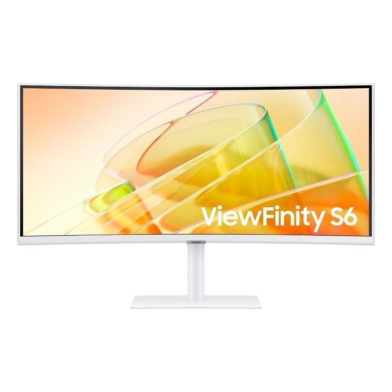 Monitor Profesional Ultraparonámico Curvo Samsung ViewFinity S6 S34C650TAU 34"/ UWQHD/ Multimedia/ Regulable en altura/ Blanco