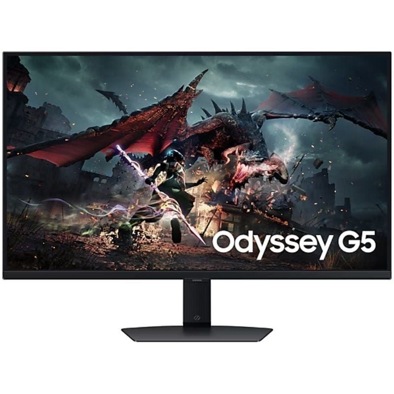 Monitor Gaming Samsung Odyssey G5 S32DG500EU 32"/ QHD/ 1ms/ 180Hz/ IPS/ Regulable en altura/ Negro