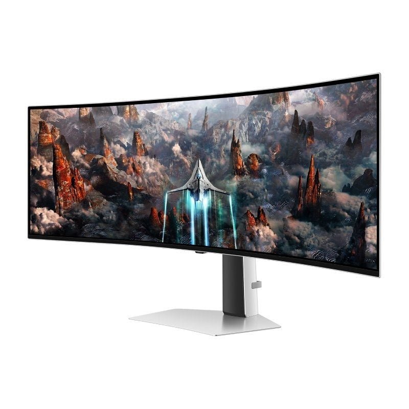 Monitor Gaming Ultrapanorámico Curvo Samsung Odyssey OLED G9 S49CG934SU 49"/ Dual QHD/ 0.03ms/ 240Hz/ OLED/ Multimedia/ Regulable en altura/ Plata