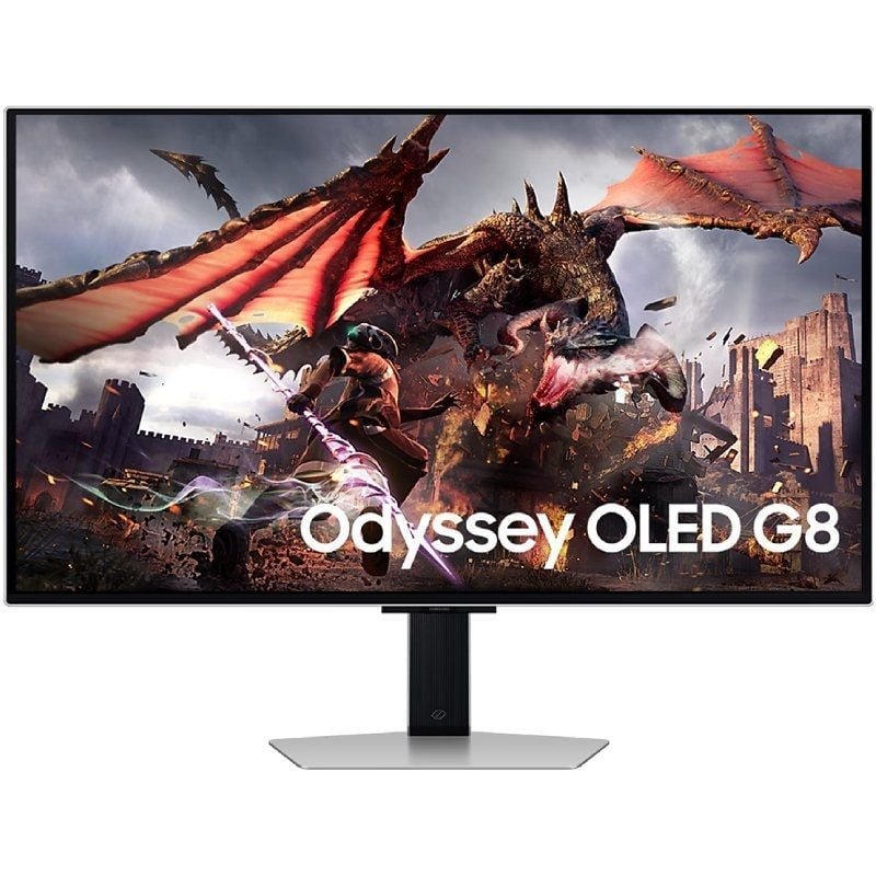 Monitor Gaming Samsung Odyssey OLED G8 S32DG802SU 32"/ 4K/ 0.03ms/ 240Hz/ OLED/ Multimedia/ Regulable en altura/ Gris